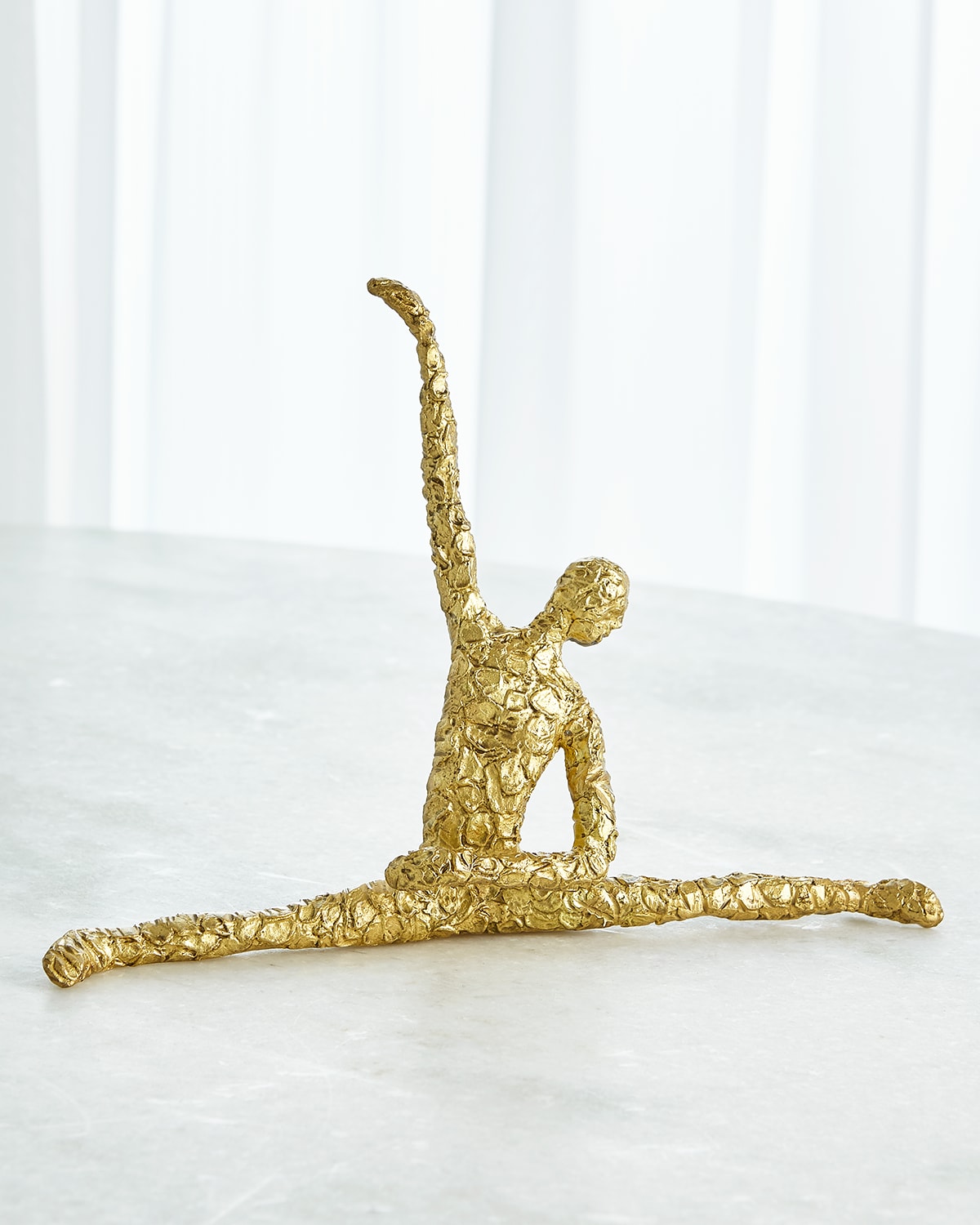 William D Scott Figural Male Dancer Splits In Gold