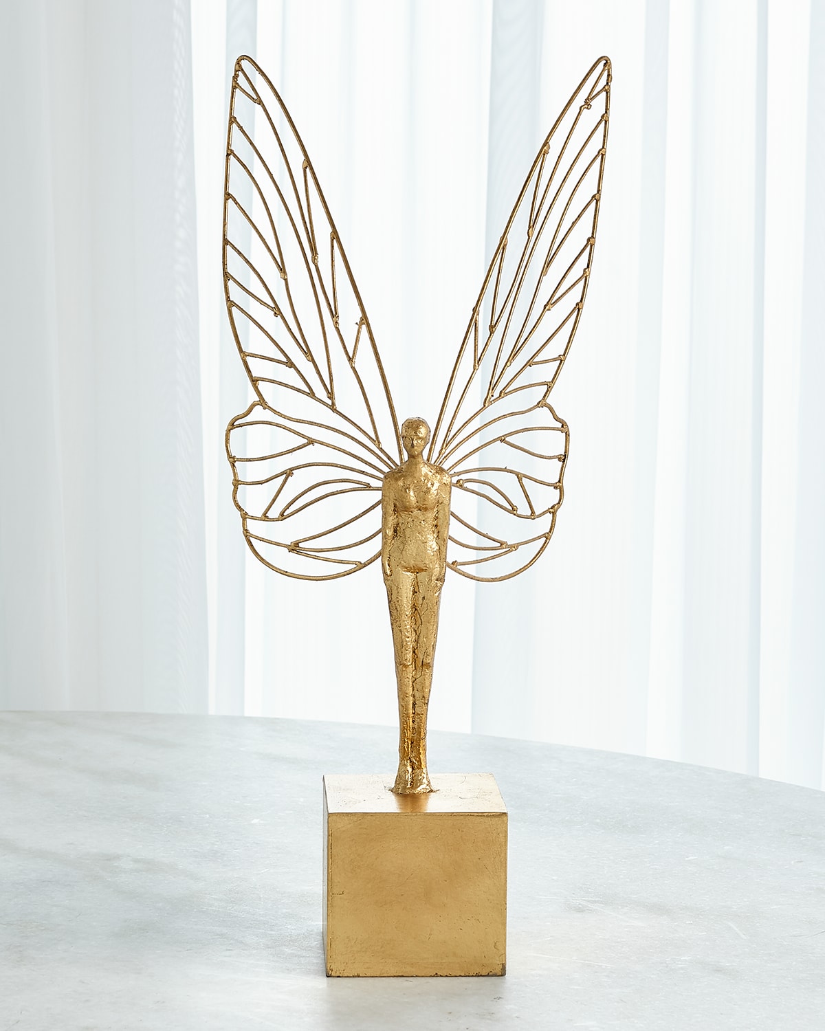 Shop William D Scott Winged Woman Sculpture In Gold
