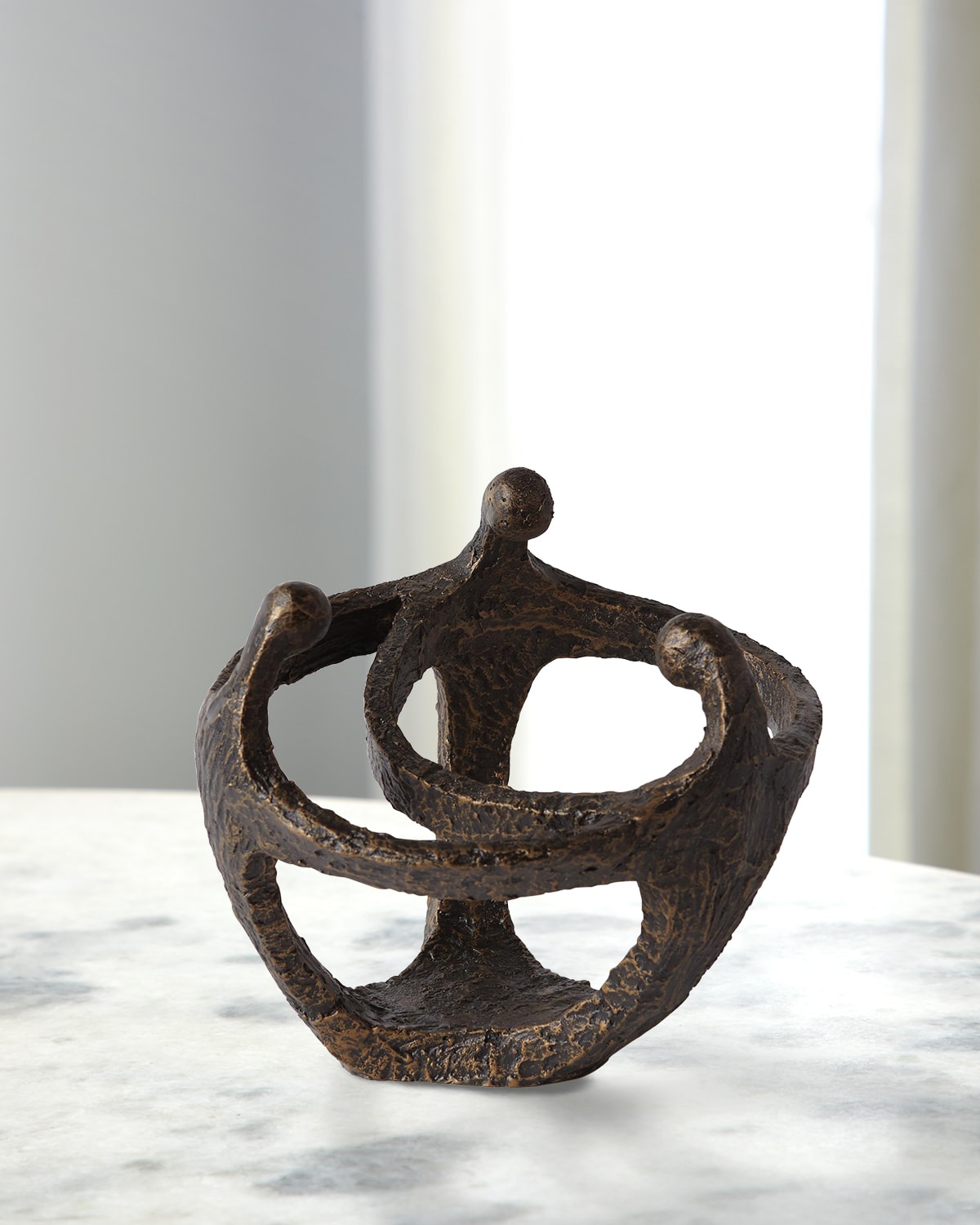 William D Scott Circle Of Family Sculpture In Bronze