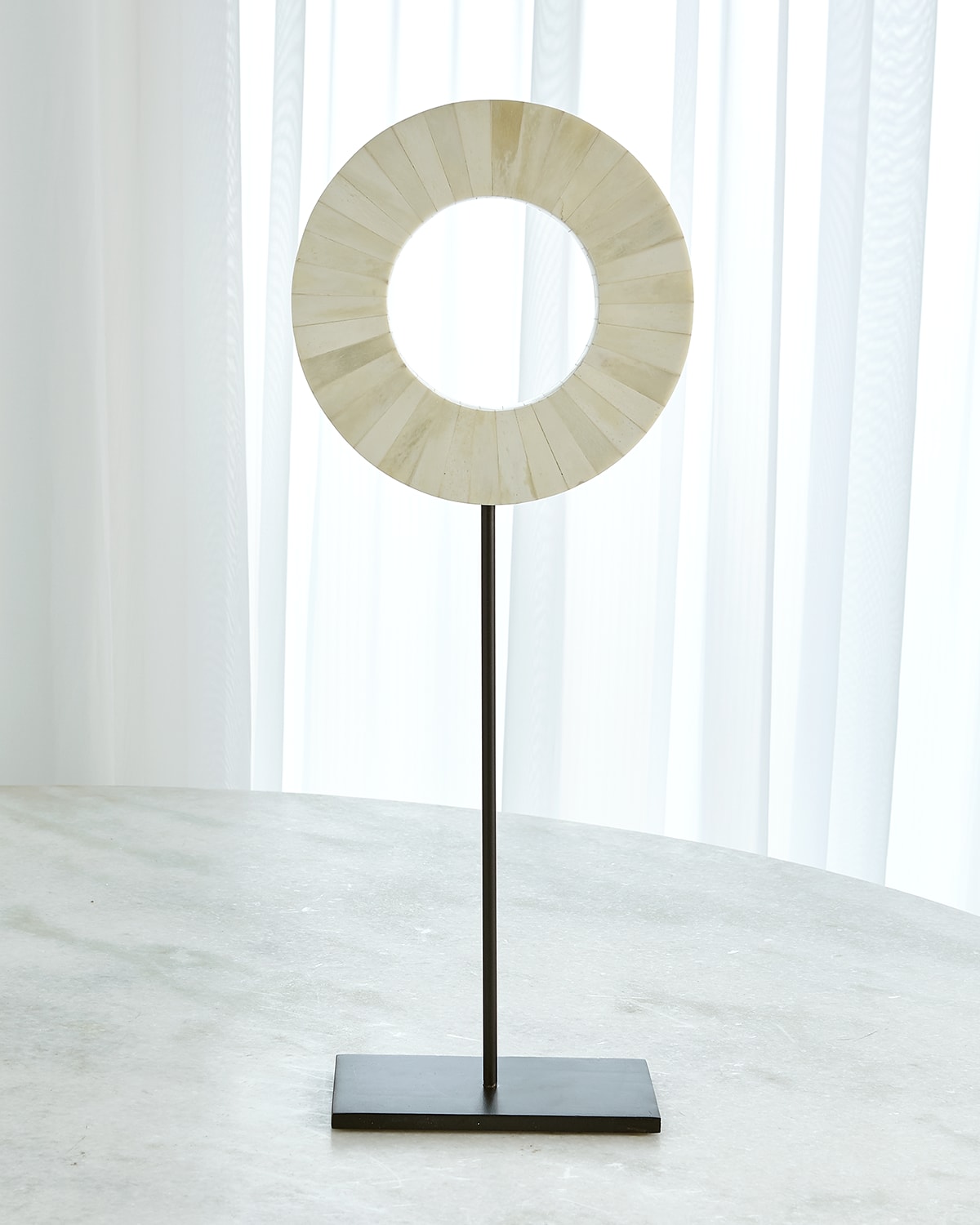 Shop William D Scott Large One Layer Mounted Ring Sculpture In White