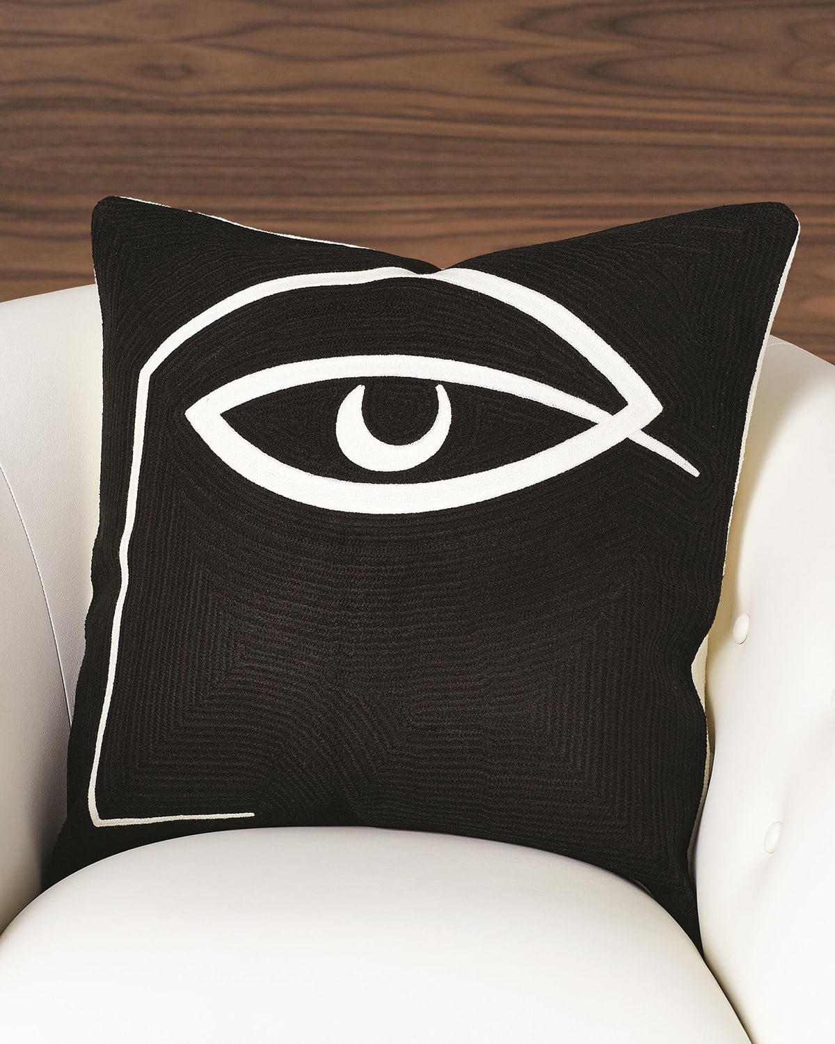 Global Views Horus Decorative Pillow, 20 X 20 In Black And White