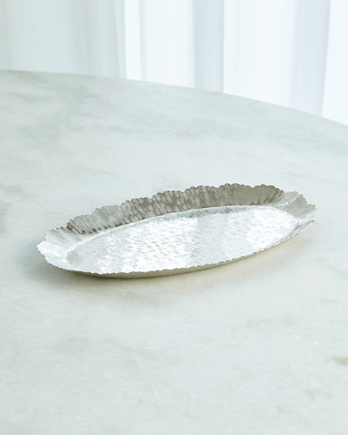 William D Scott Small Hammered Oval Tray