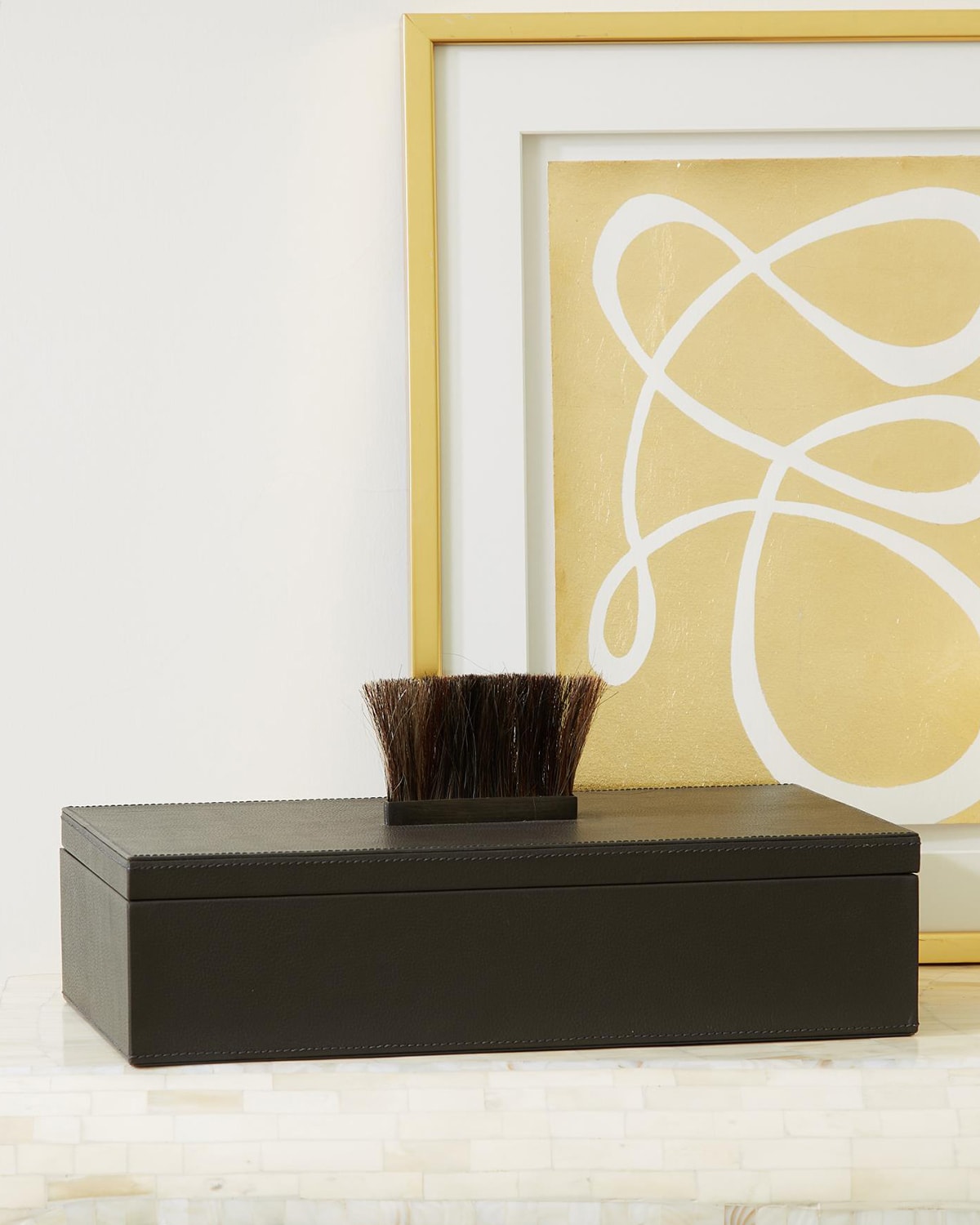 Shop Emporium Home For William D Scott Harrington Box In Graphite Leather