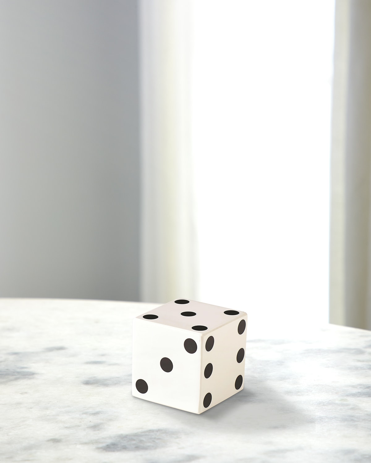William D. Scott For Global Views Pair Of Decorative Dice - Large In White