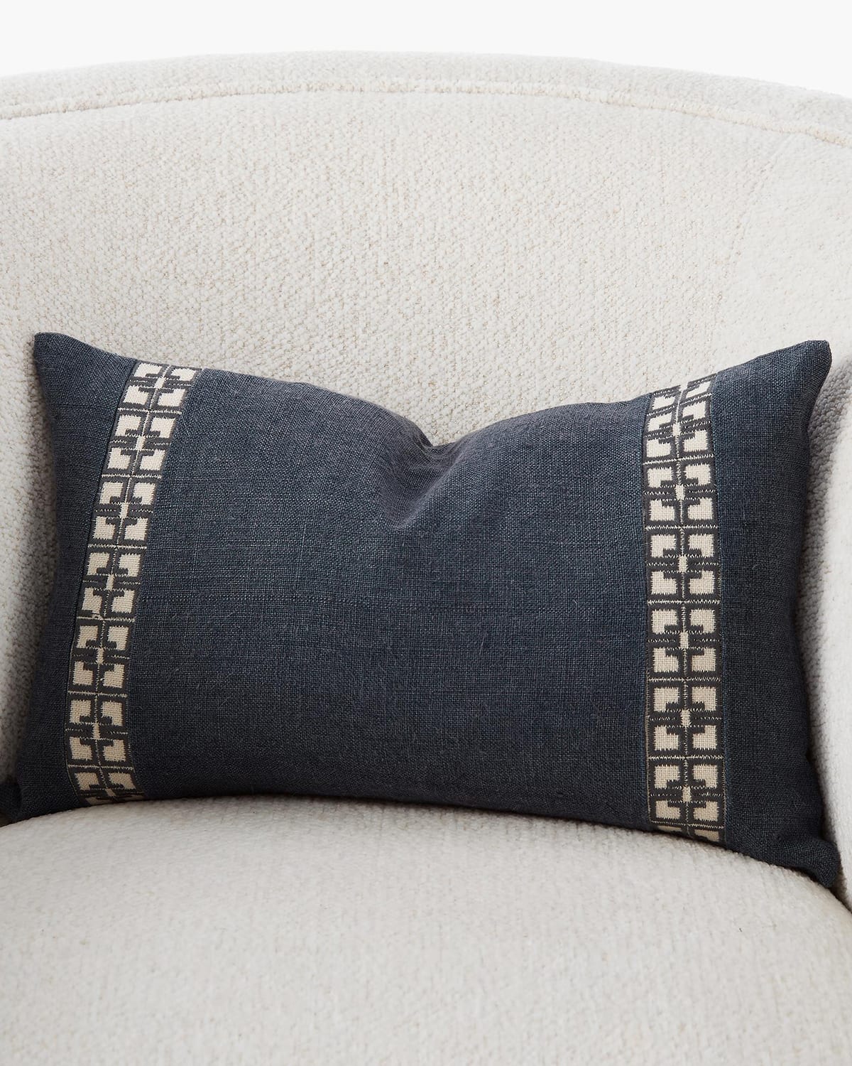 William D. Scott For Global Views Icon Lumbar Pillow, 19" X 12" In Gray
