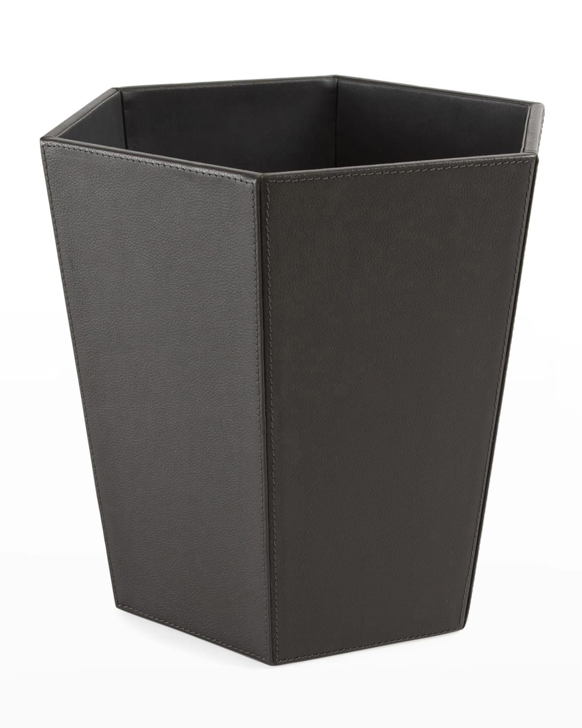 Shop Emporium Home For William D Scott Tiffany Wastebasket In Graphite Leather