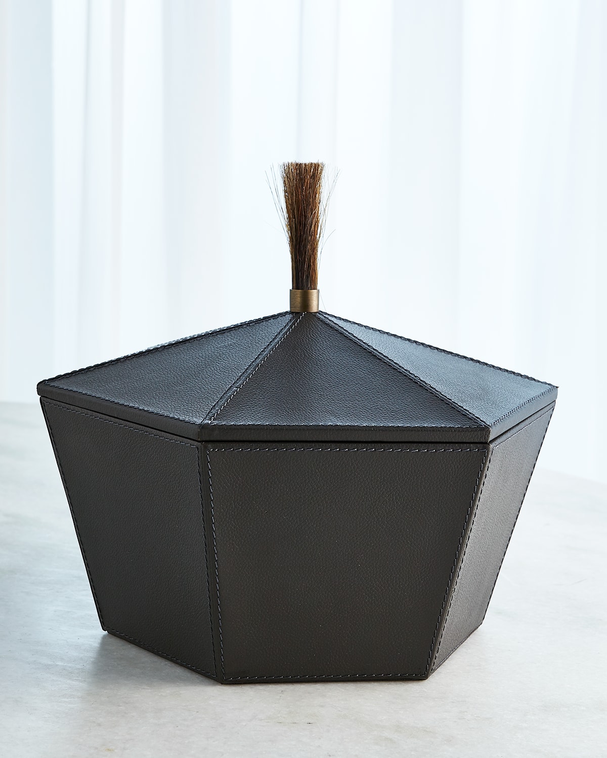 Emporium Home For William D Scott Zephyr Box - Small In Graphite Leather