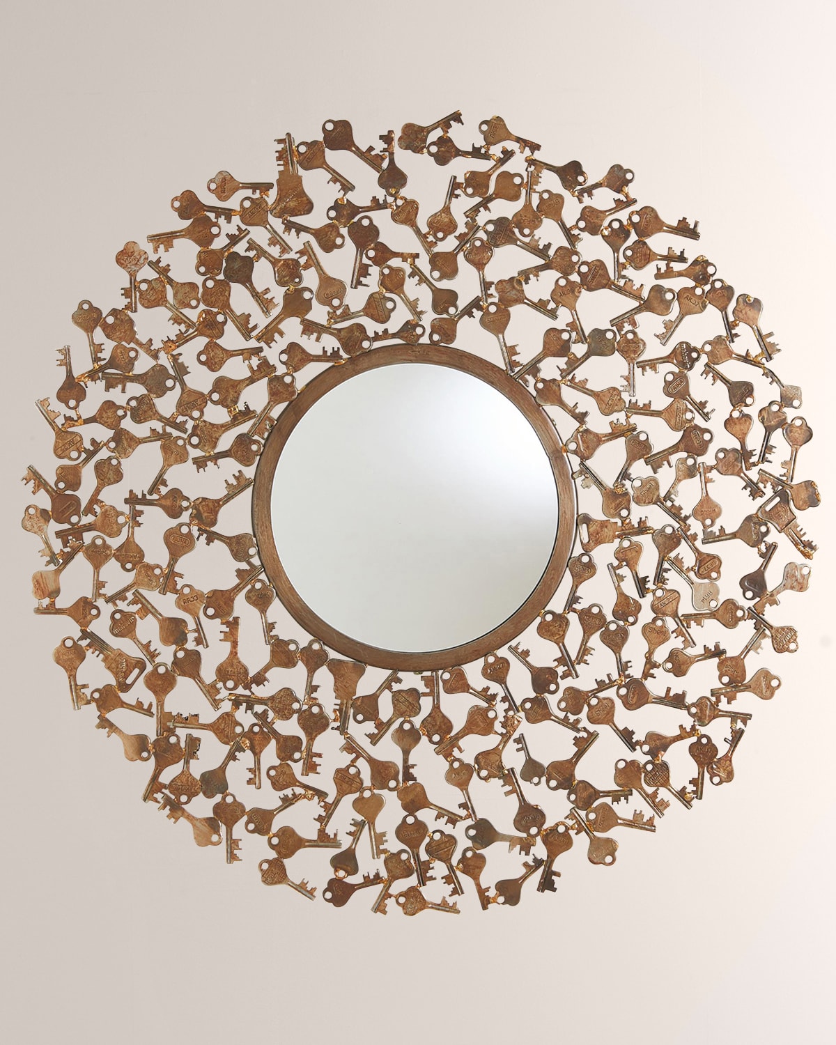 William D Scott Keys To My Heart Small Mirror In Bronze