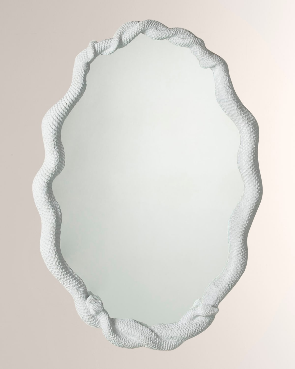 Shop William D Scott Entwined Snake Mirror In White