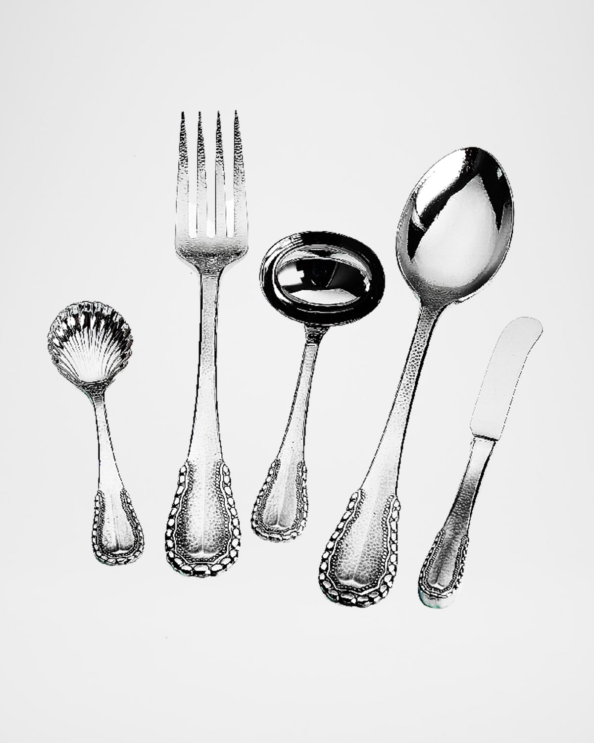 Shop Ricci Silversmith Merletto 5-piece Hostess Set In Silver