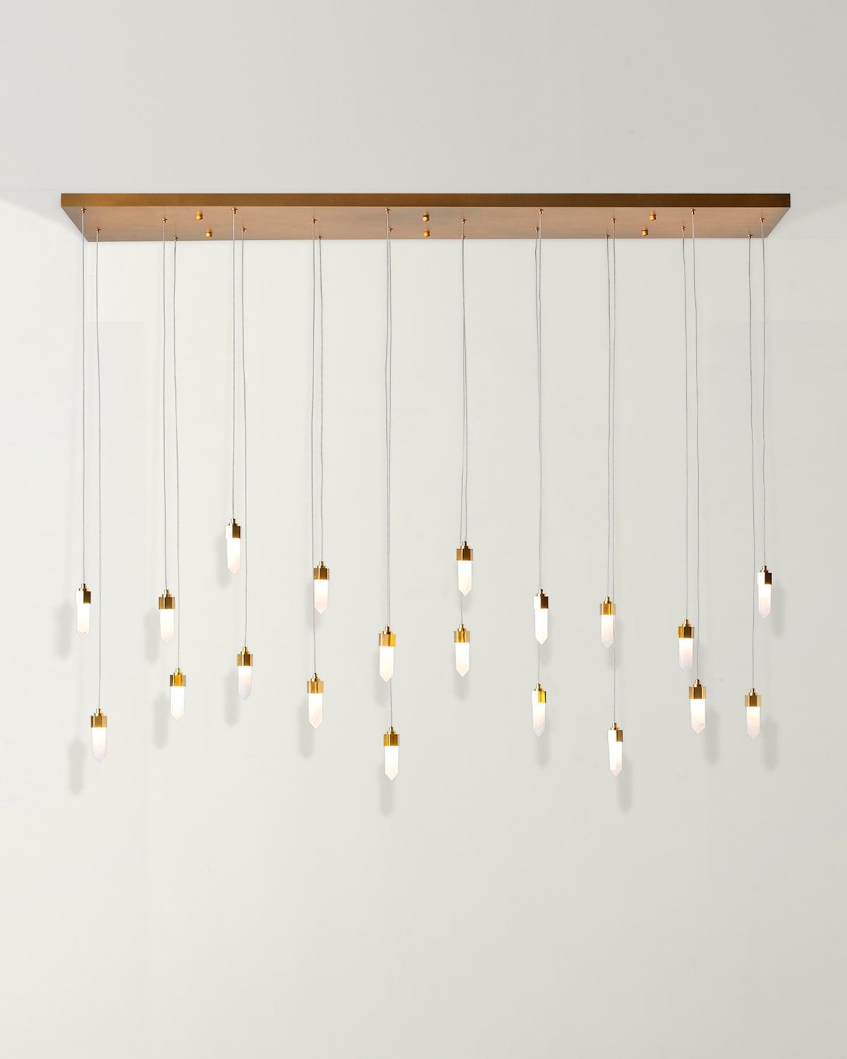 Emporium Home For William D Scott Leo 20 Drop Rectangle Chandelier In Satin Brass