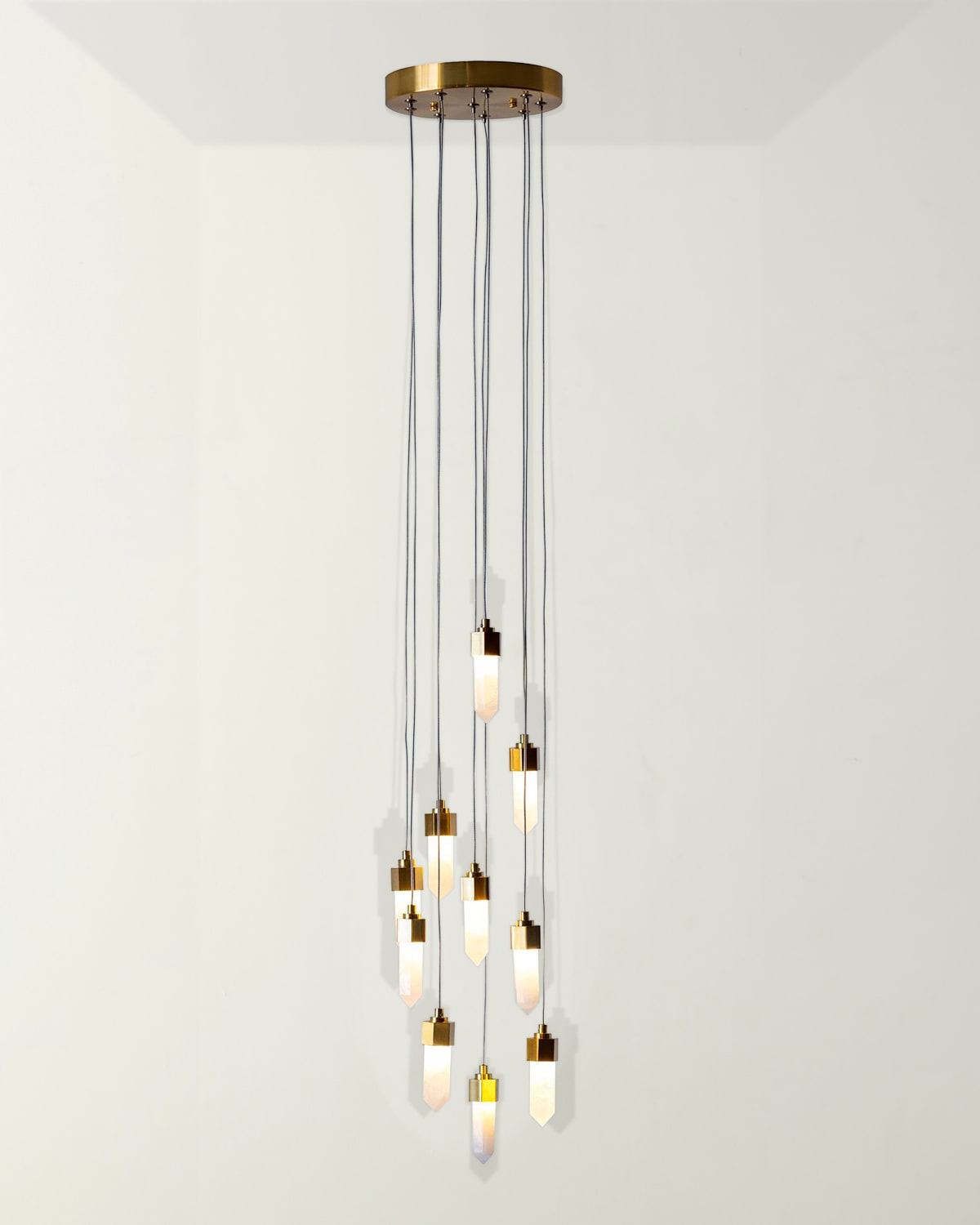 Emporium Home For William D Scott Leo 10 Drop Pendant In Satin Brass