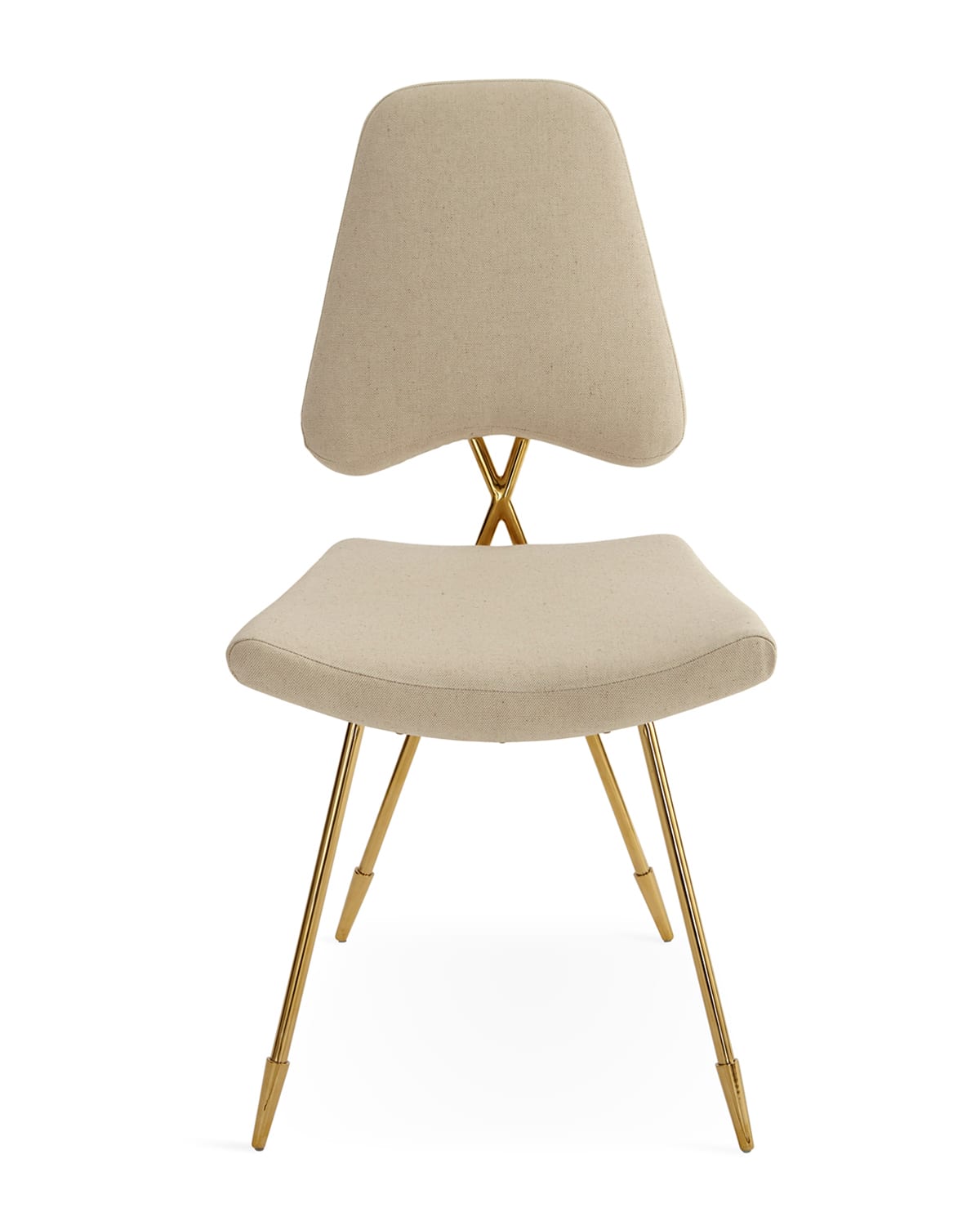 Shop Jonathan Adler Maxime Dining Chair In Stone Linen
