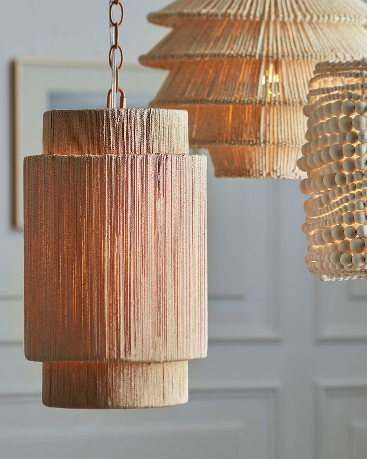 Shop Palecek Everly Pendant Light - Small In Natural