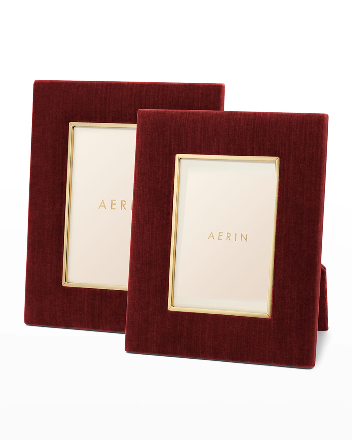Aerin Valentina Velvet Frame, 4" X 6" In Red