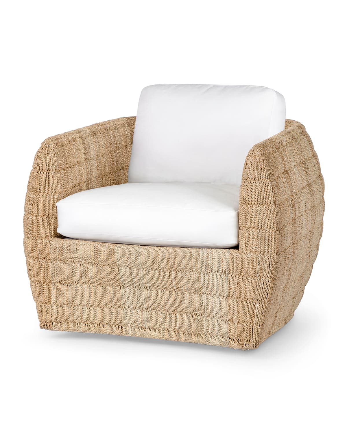Shop Palecek Ventura Swivel Lounge Chair, Natural