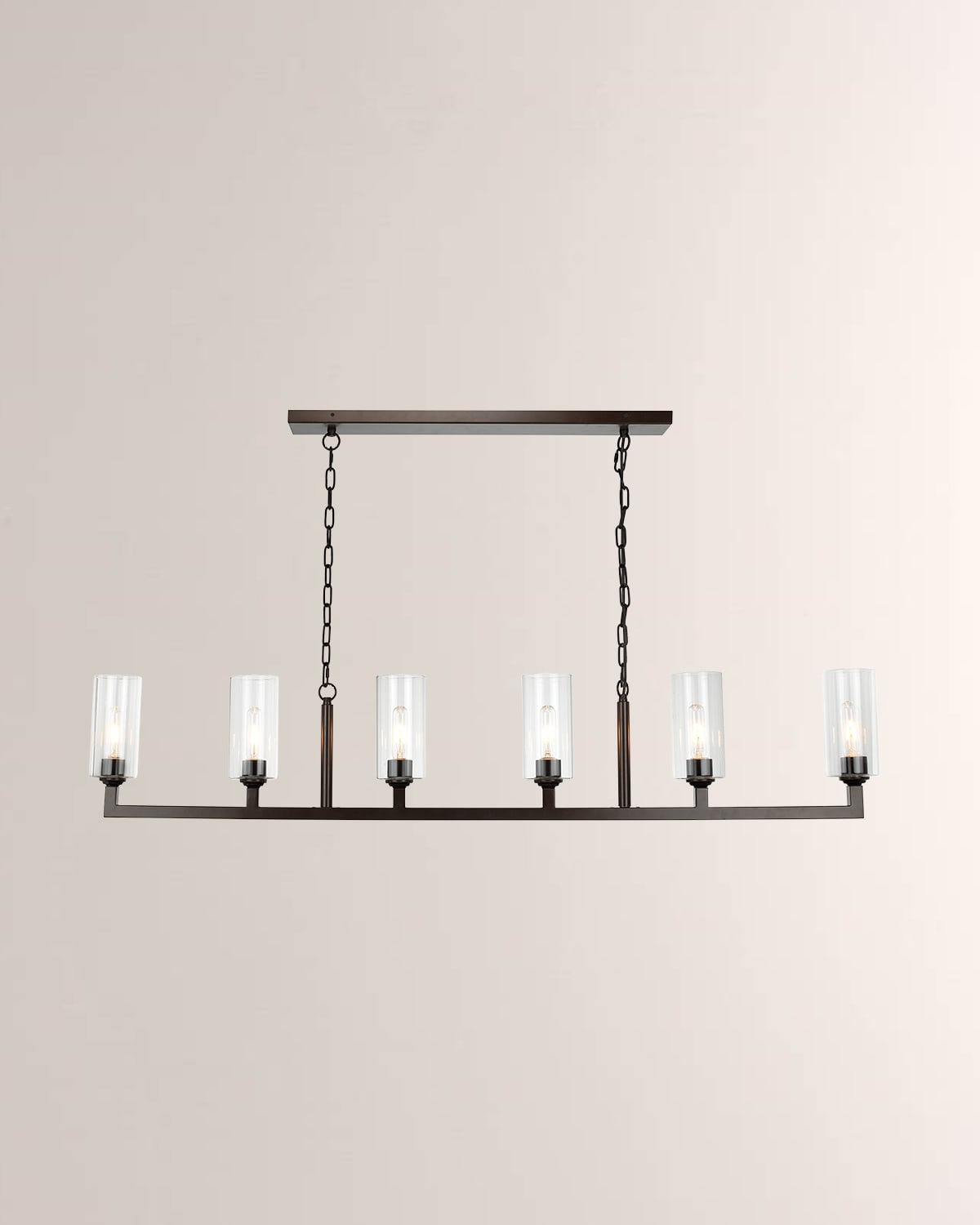 Jamie Young Linear 8-light Chandelier In Oil Rubbed Bronze