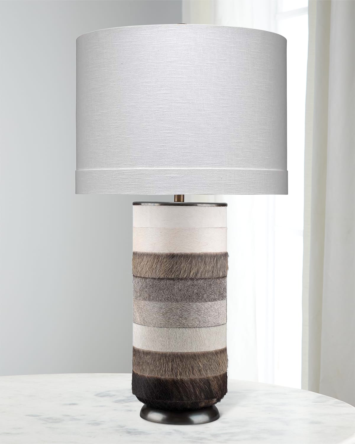 Shop Jamie Young Winslow Table Lamp In White/grey