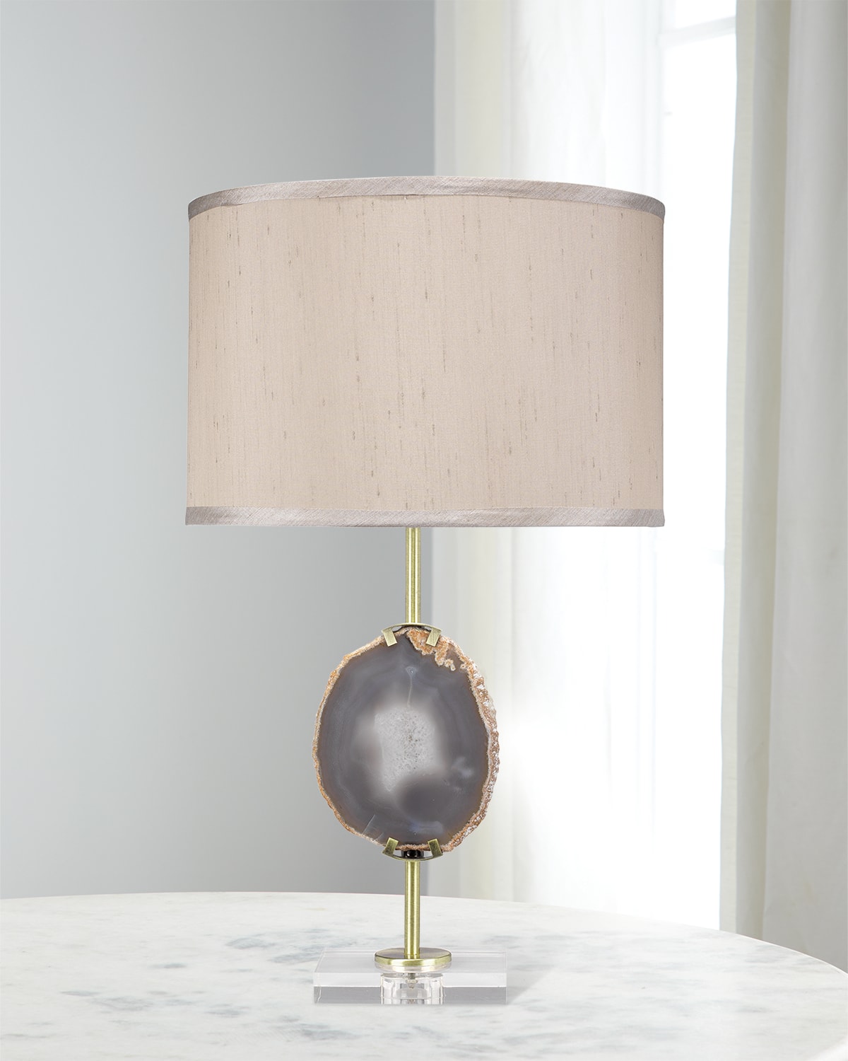 Shop Jamie Young Agate Slice Table Lamp In Natural