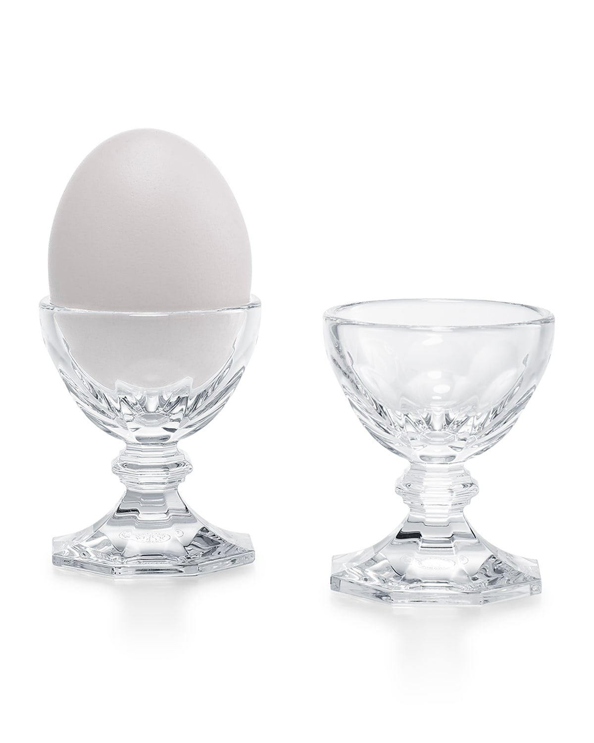 Shop Baccarat Harcourt Egg Holders, Set Of 2 In Clear