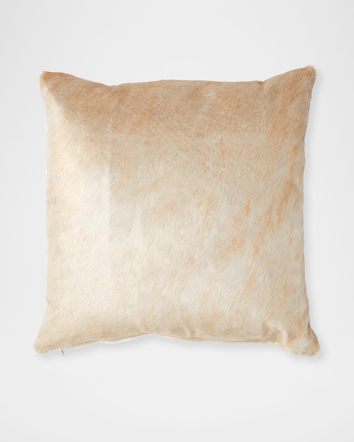 Massoud Hair Hide Pillow, 19"sq. In Gold