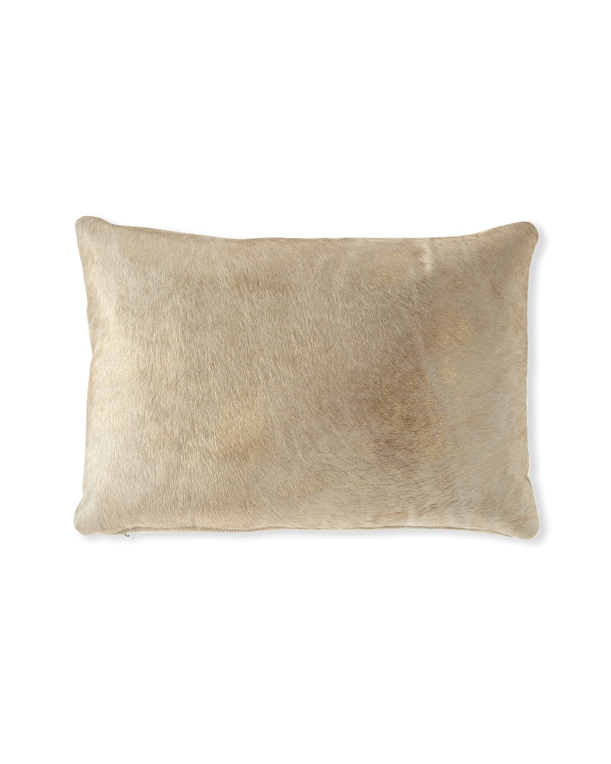 Shop Massoud Hair Hide Pillow, 23" X 15" In Gold