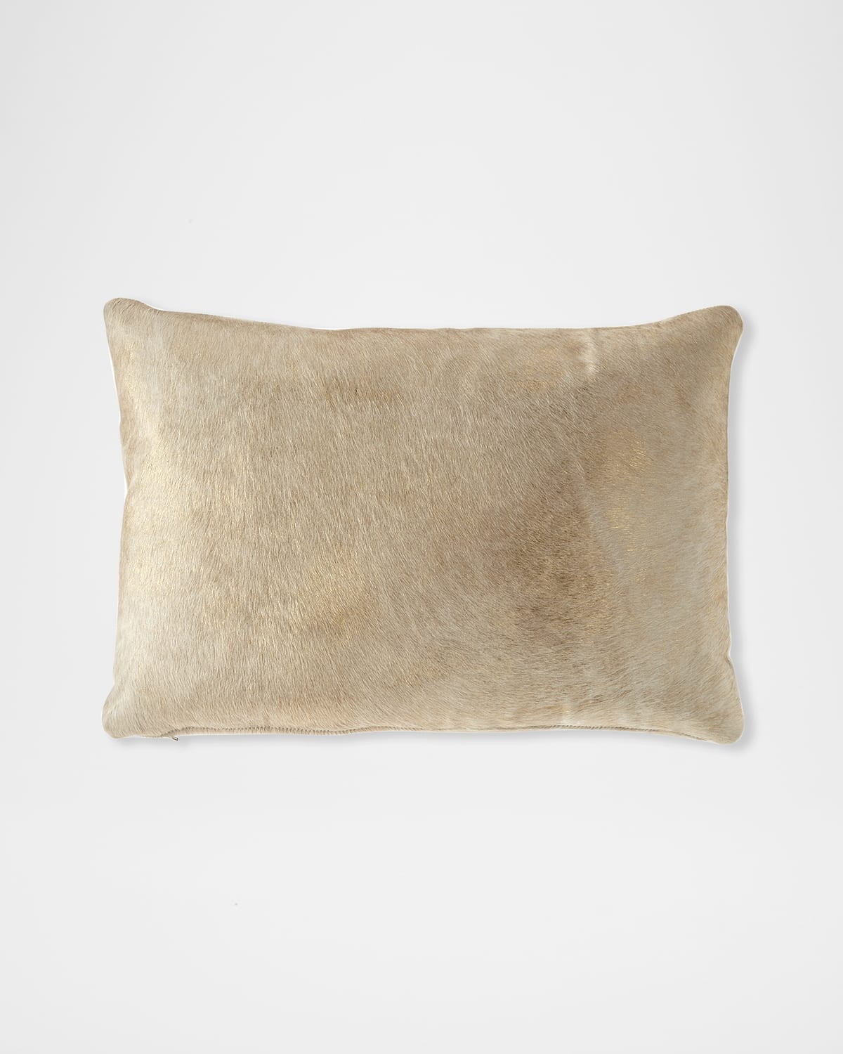 Shop Massoud Hair Hide Pillow, 23" X 15" In Gold