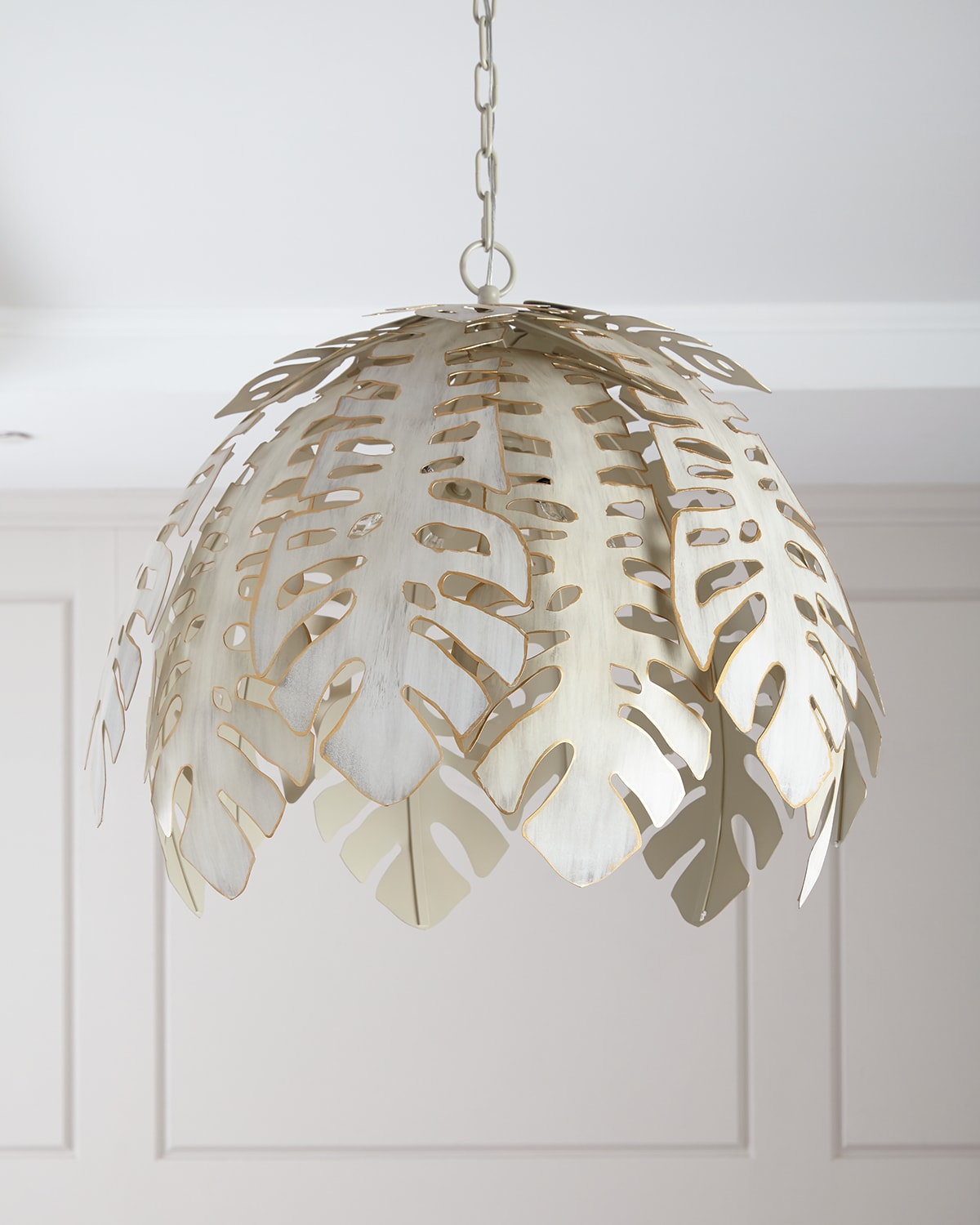 Old World Design Collins Leaf Pendant In Cream