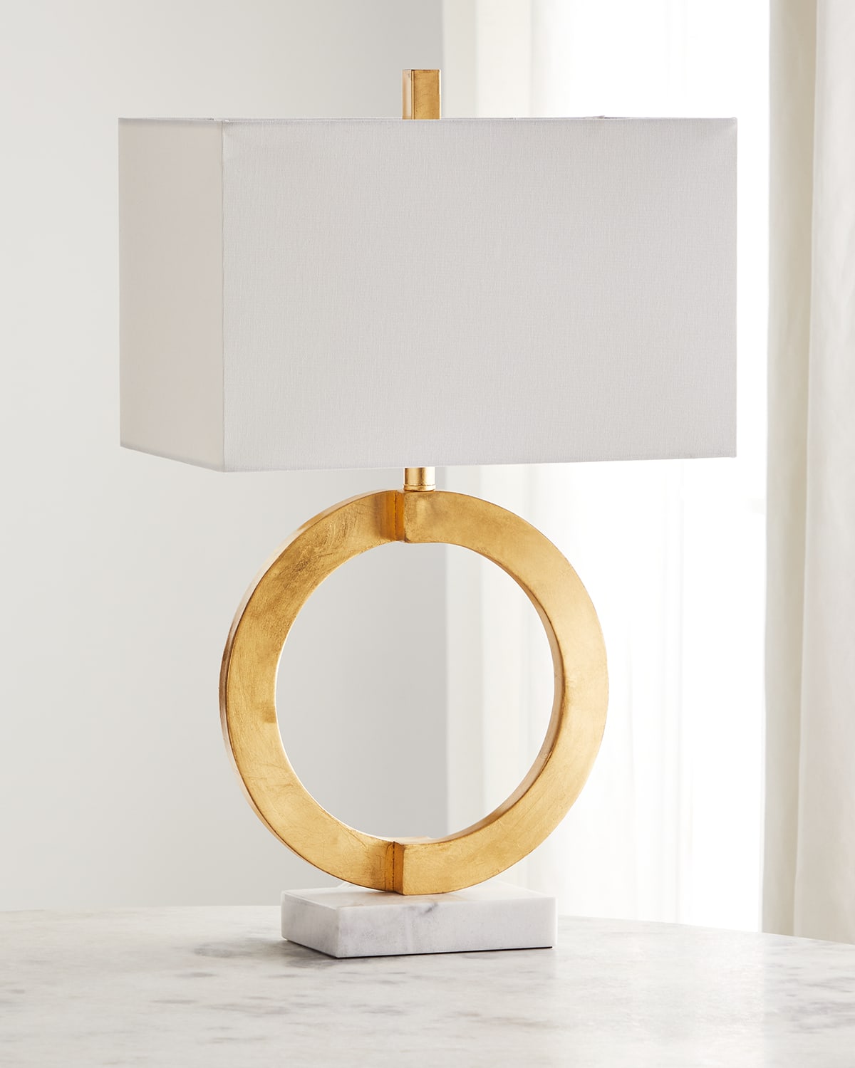 Shop Jamie Young Metal Ring Table Lamp In Gold