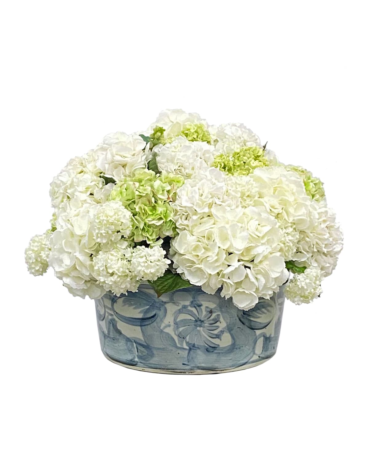 Shop Winward Home Hydrangea Mix In Ceramic Pot In White