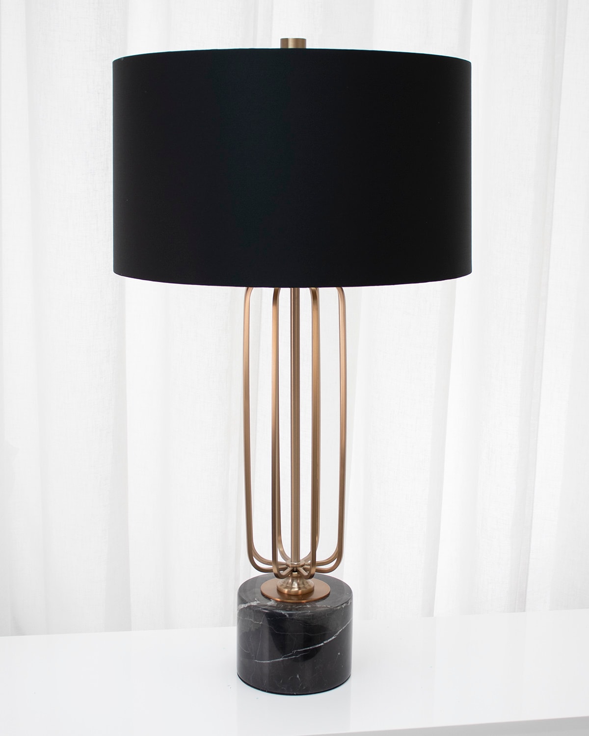 Couture Lamps Pierce Table Lamp, 34.25" In Black