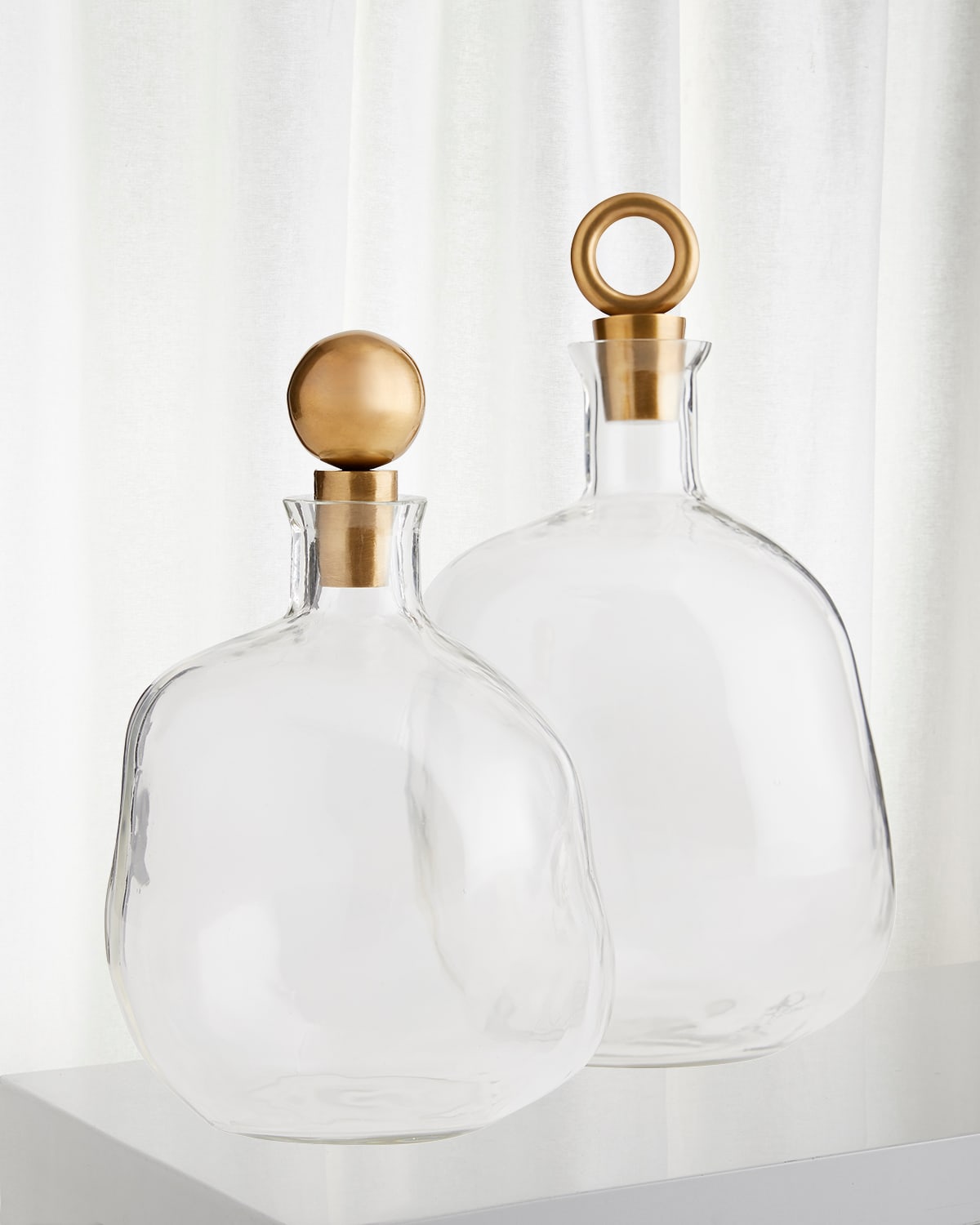 Arteriors Frances Decanters, Set Of 2 In Clear