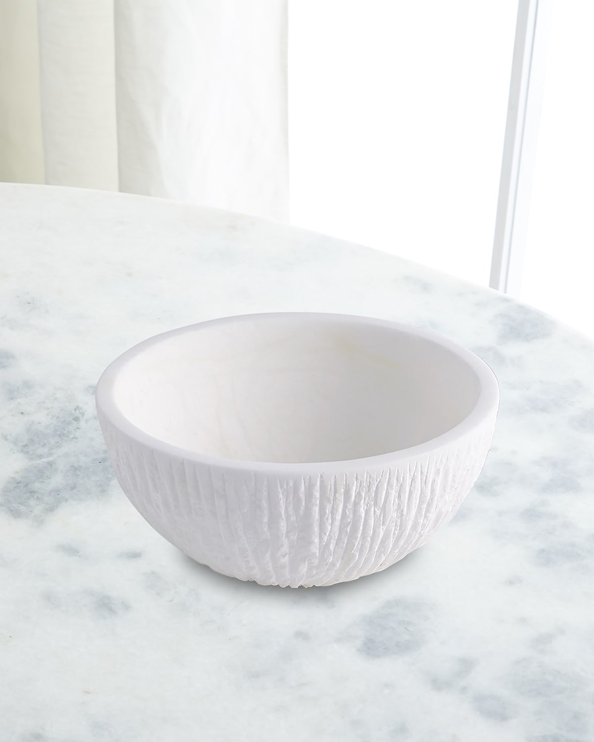 Shop Global Views Chiseled Alabaster Bowl - Medium In White