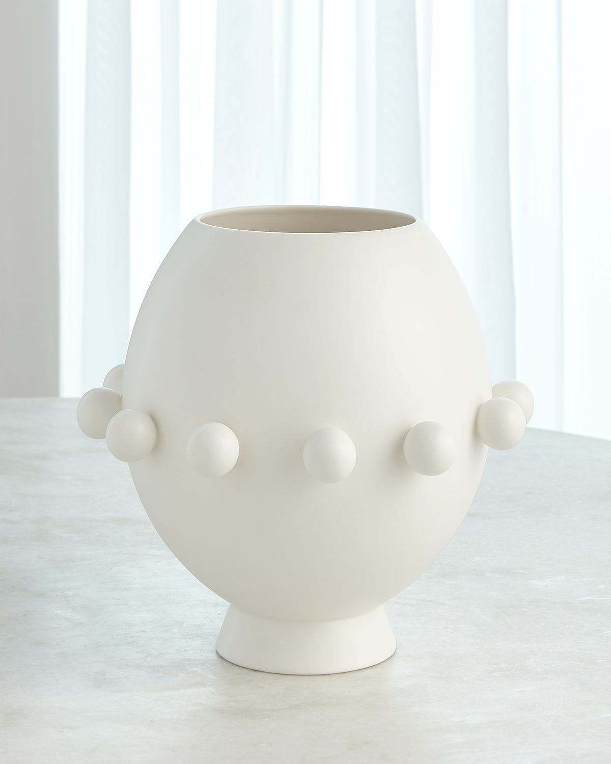 Ashley Childers For Global Views Spheres Collection Vase I In White