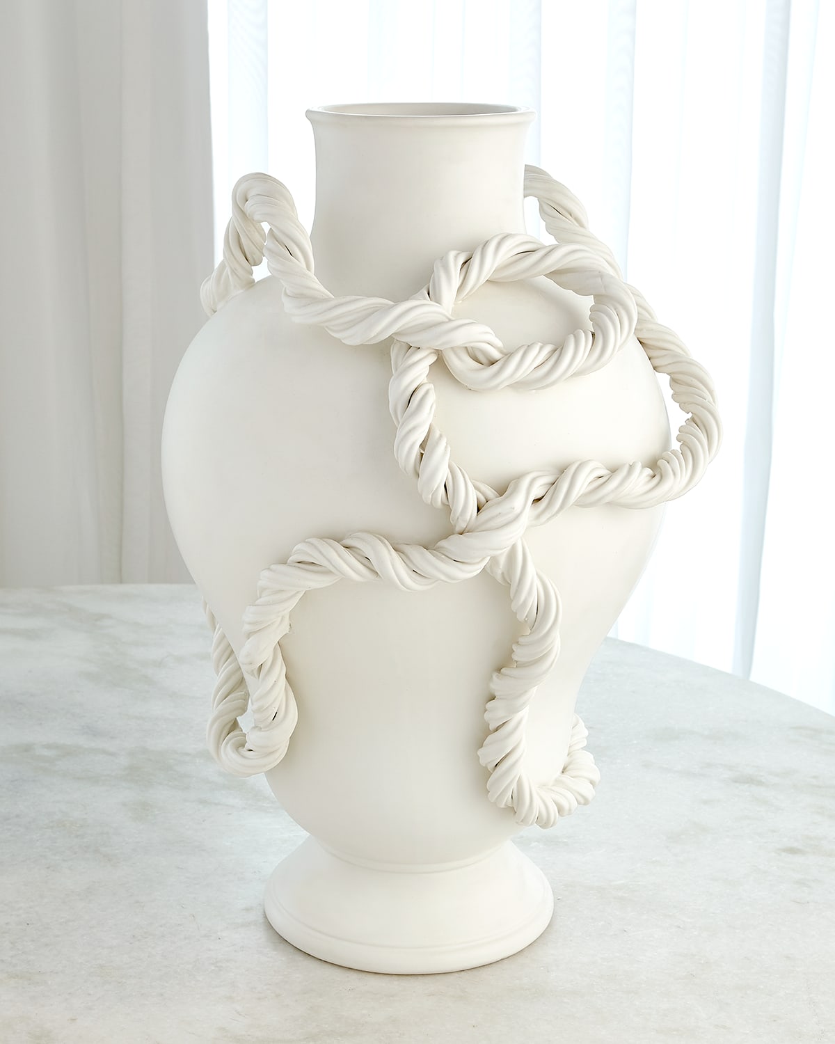 Ashley Childers For Global Views Twisted Vine Vase In White