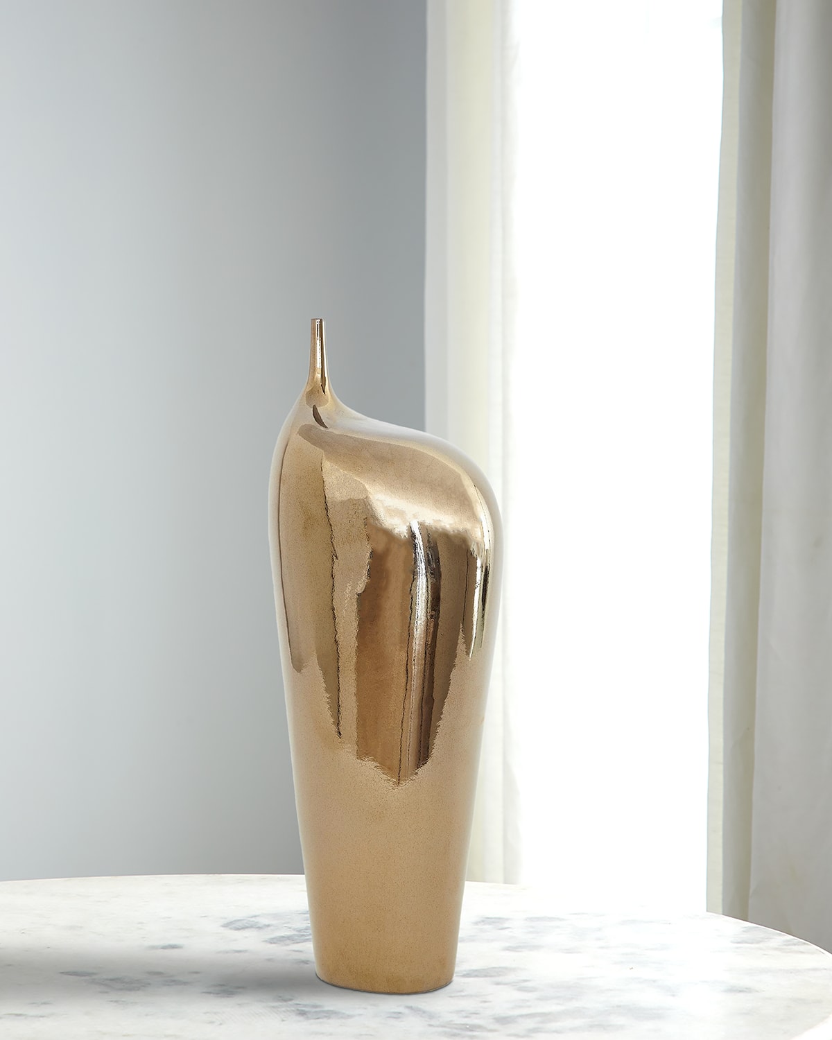 Global Views Offset Neck Object - Large In Gold