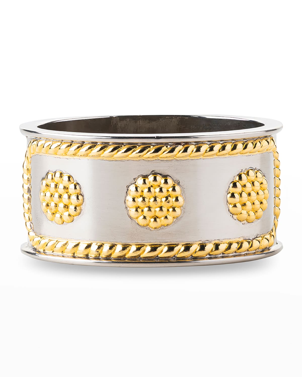 Shop Juliska Berry & Thread 2-tone Metal Napkin Ring In Brt Satin Gold