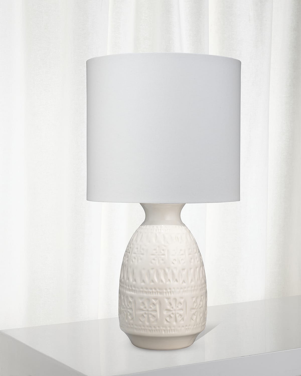 Shop Jamie Young Frieze Table Lamp In White