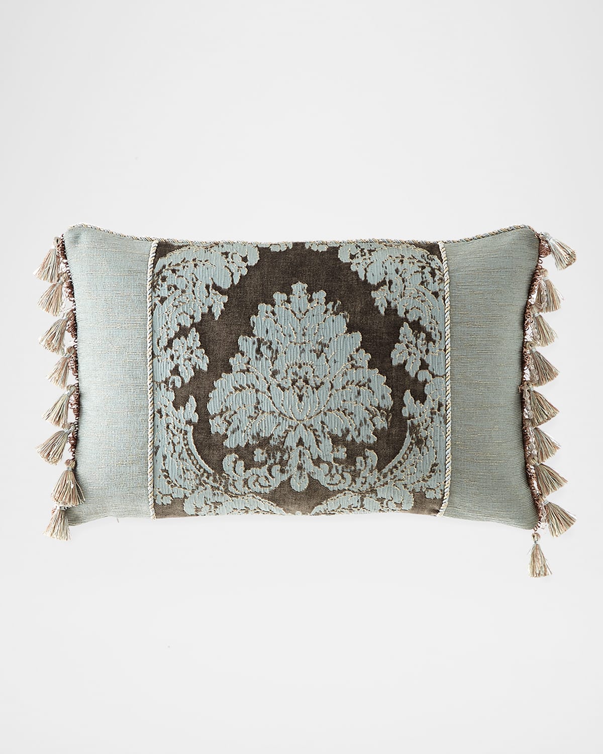 Austin Horn Collection Radiance Boudoir Pillow, 13" X 18" In Seamist Blue