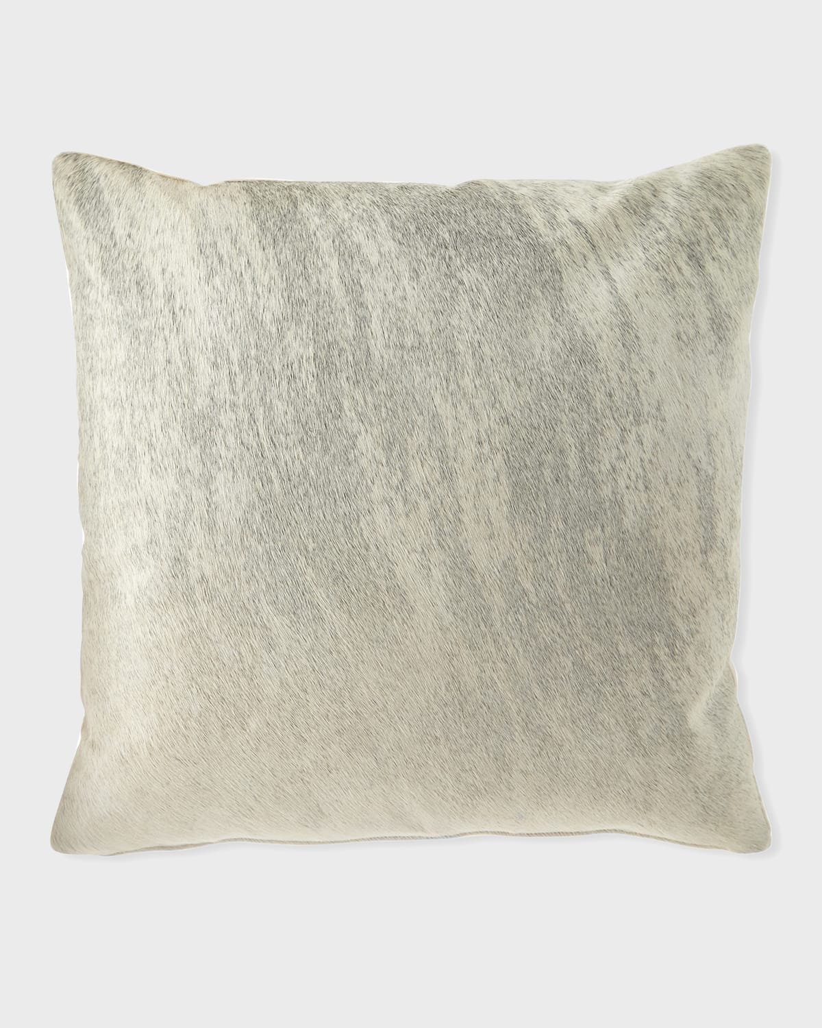 Massoud Brindle Hair Hide Gray Pillow, 22"sq. In Gray