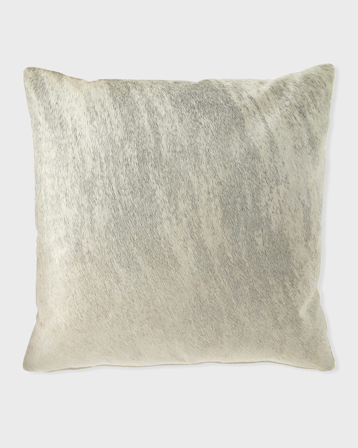 Massoud Brindle Hair Hide Gray Pillow, 19"sq. In Gray