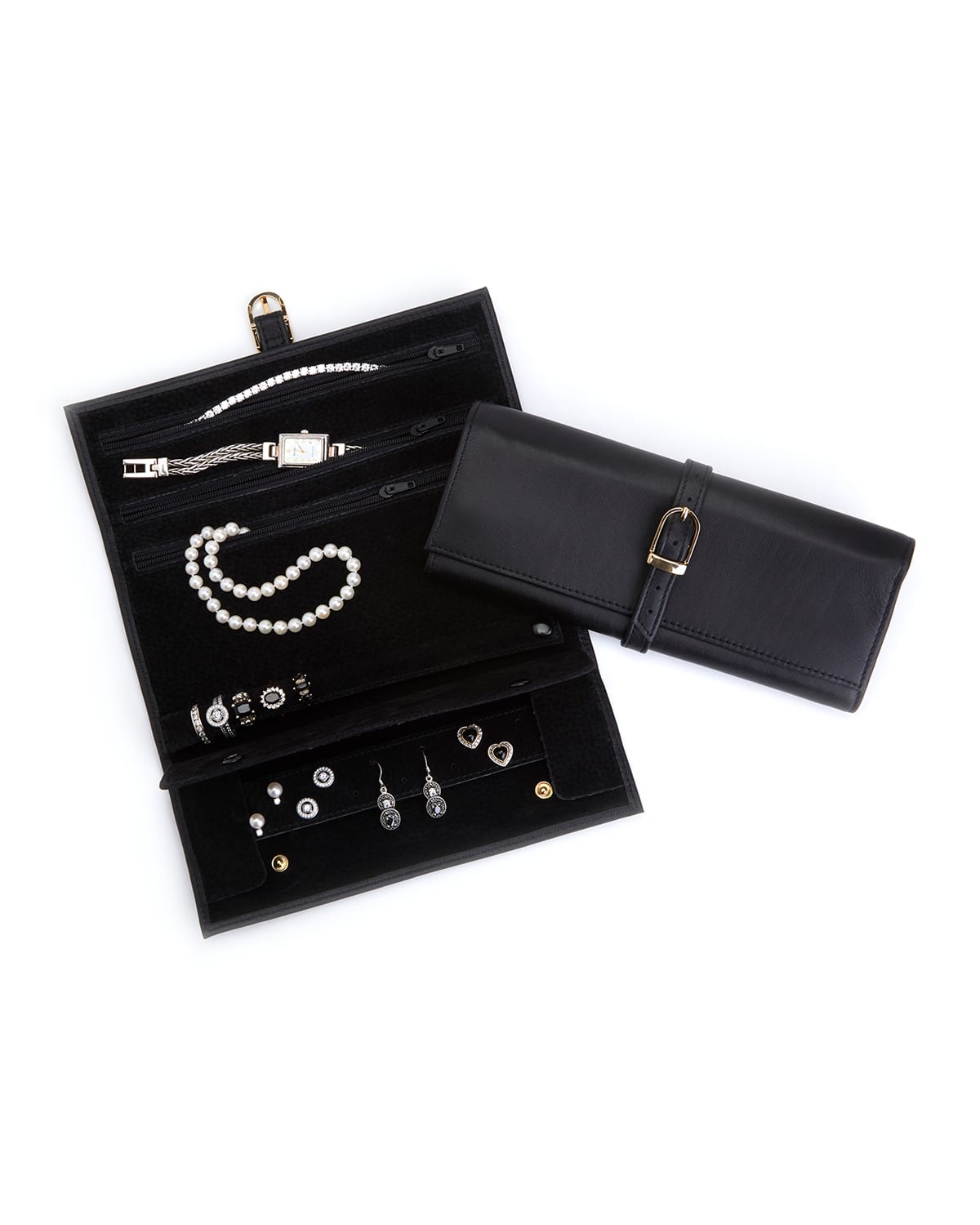 Royce New York Jewelry Roll In Black