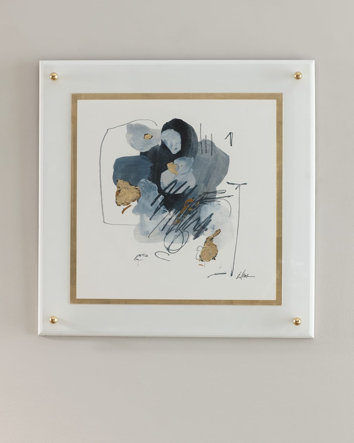 John-richard Collection Black, Gray, And Gold I Print By Jackie Ellens In Multi