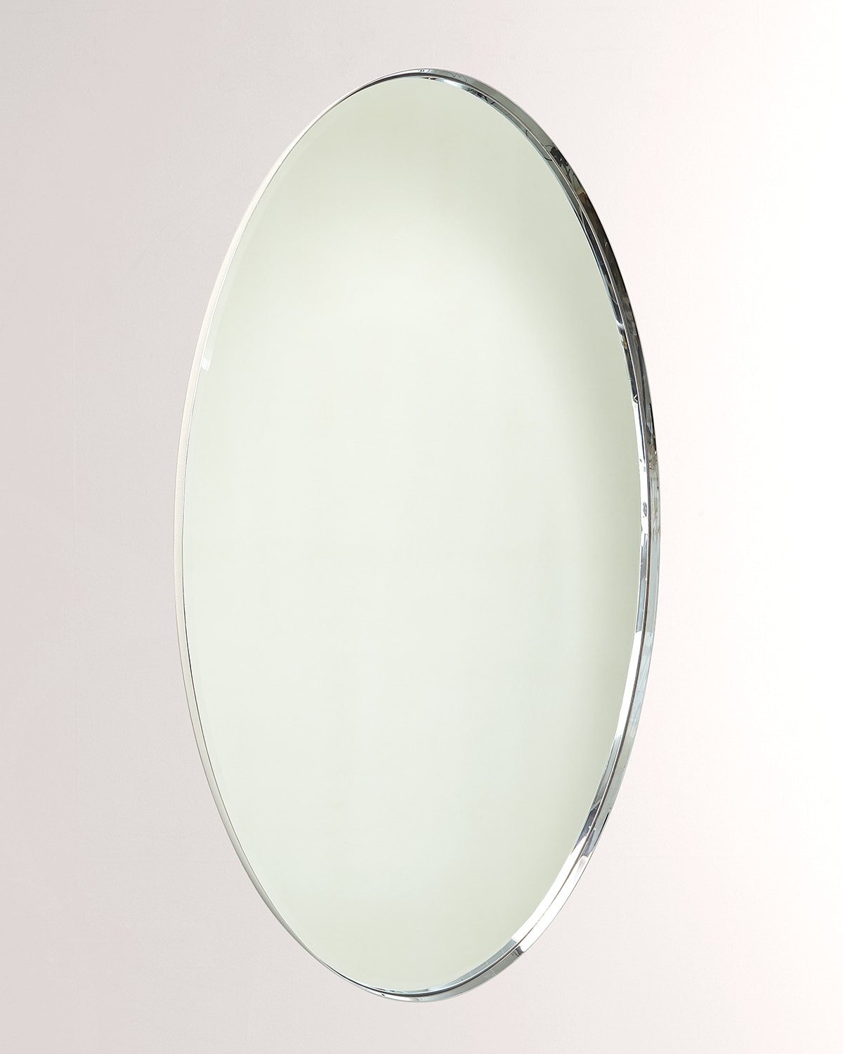 Global Views Large Oval Mirror In Silver