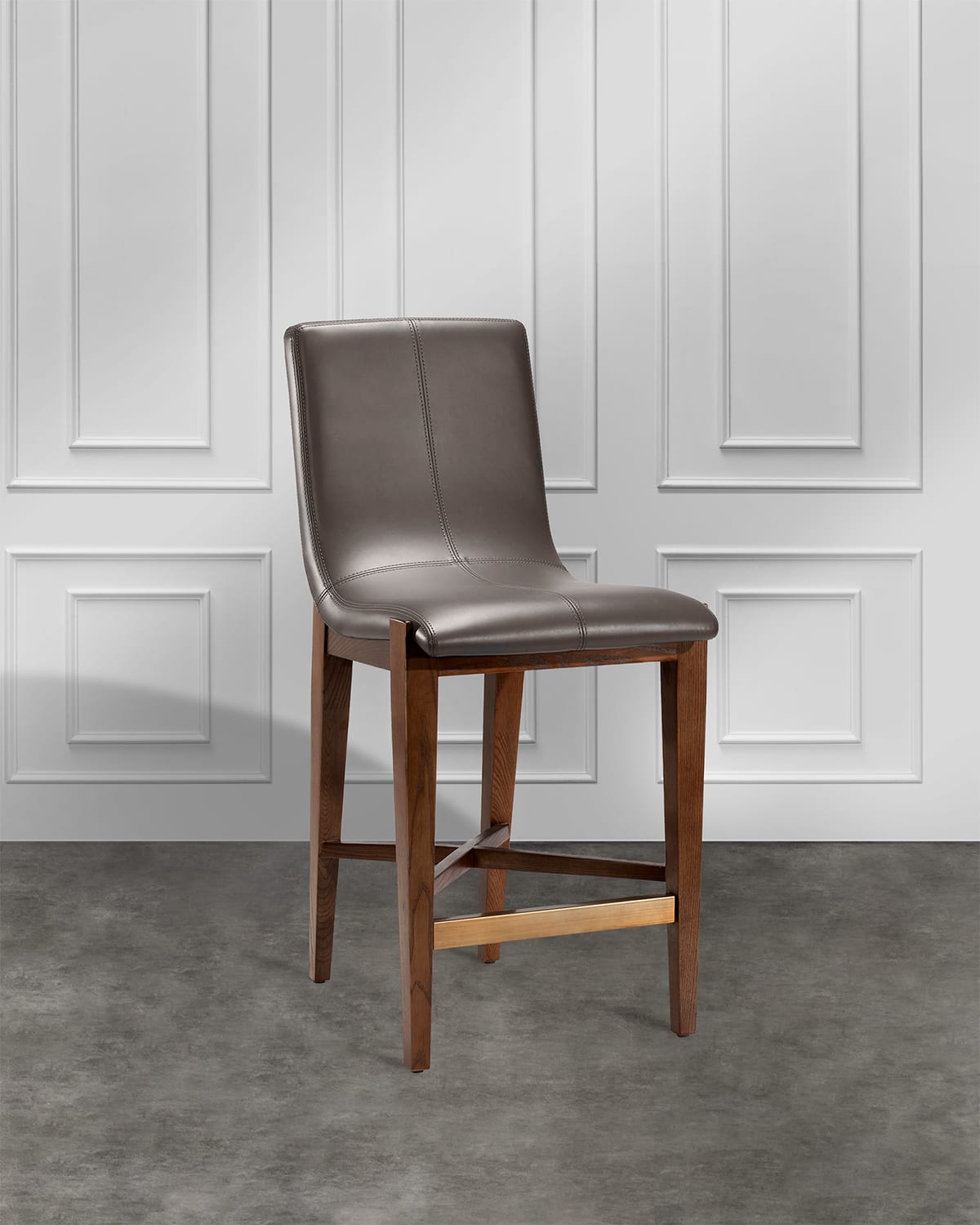 Interlude Home Ivy Faux Leather Counter Stool