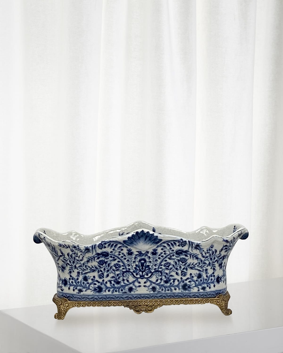 Winward Home Blue And White Planter