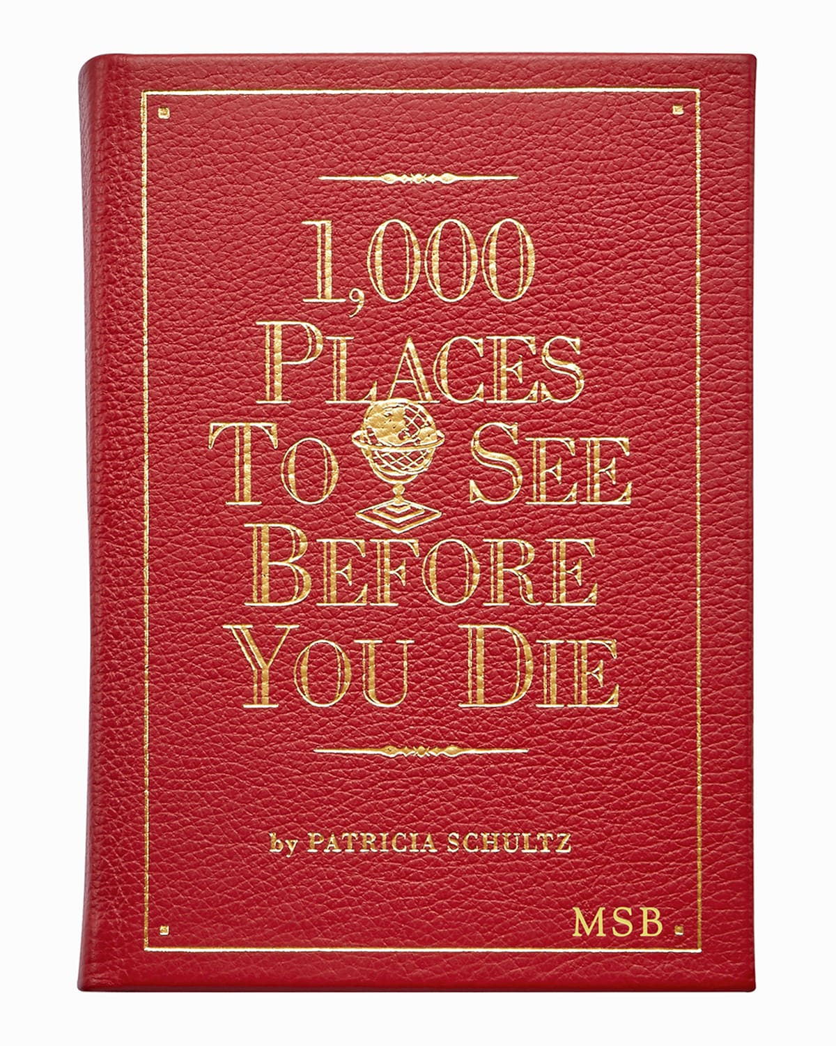 Graphic Image 1,000 Places To See Before You Die By Patricia Schultz, Personalized In Red