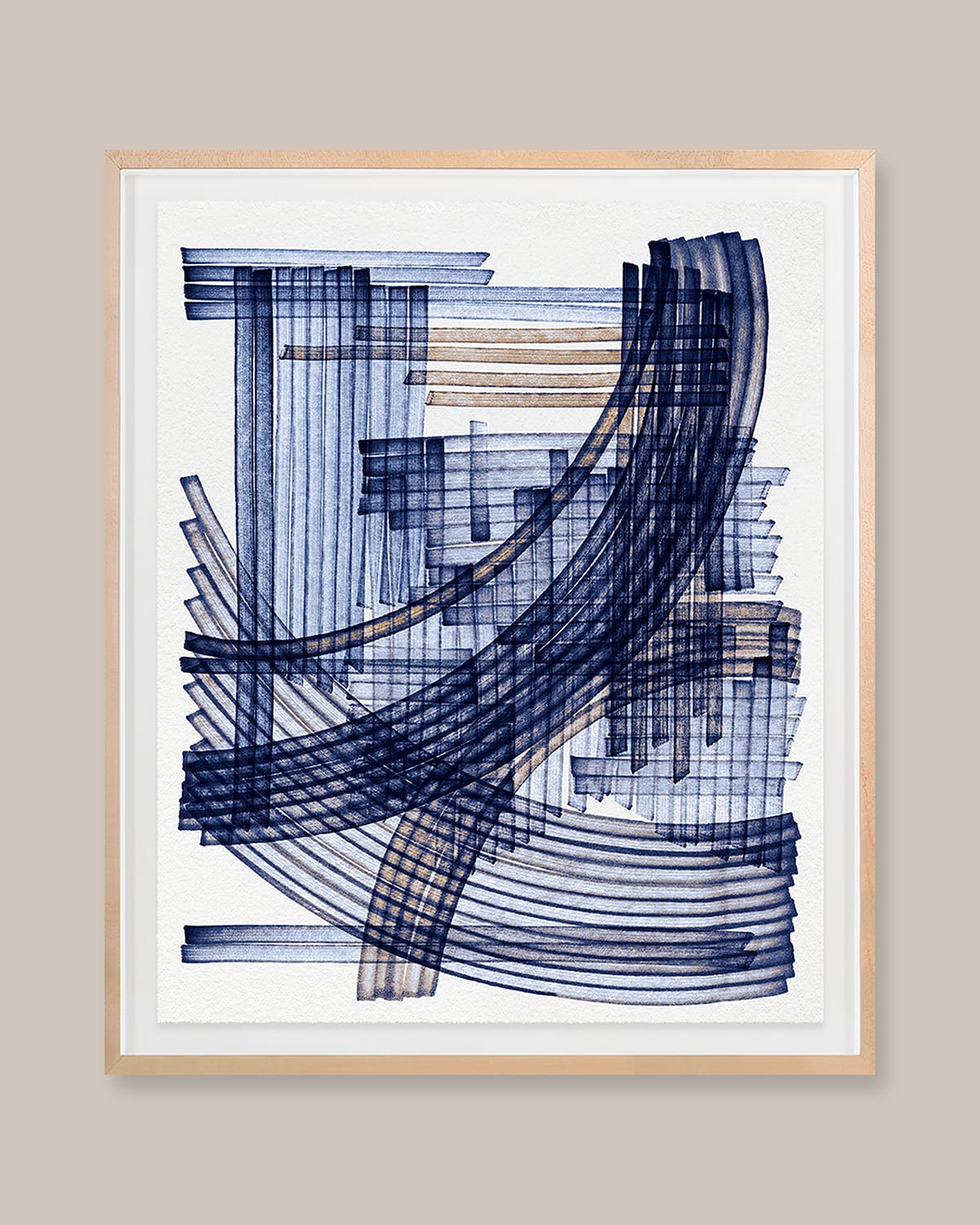 Blue Weave 3 Digital Art Print by Victoria Neiman