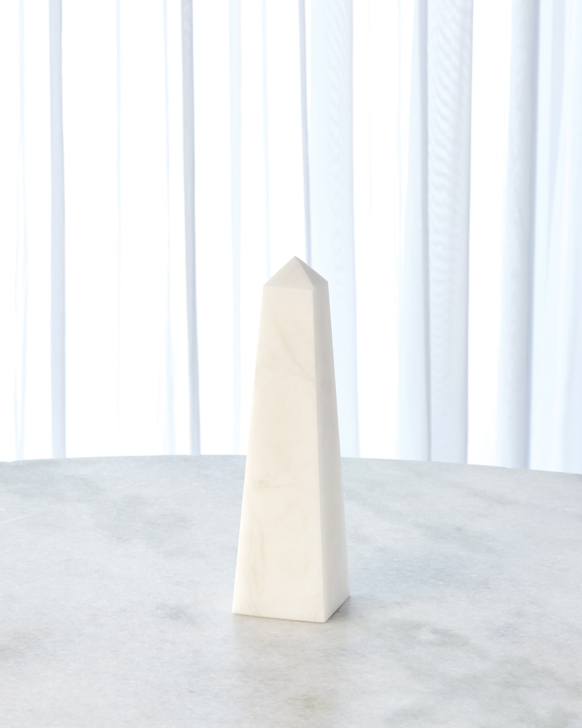 Shop Global Views Medium White Alabaster Obelisque