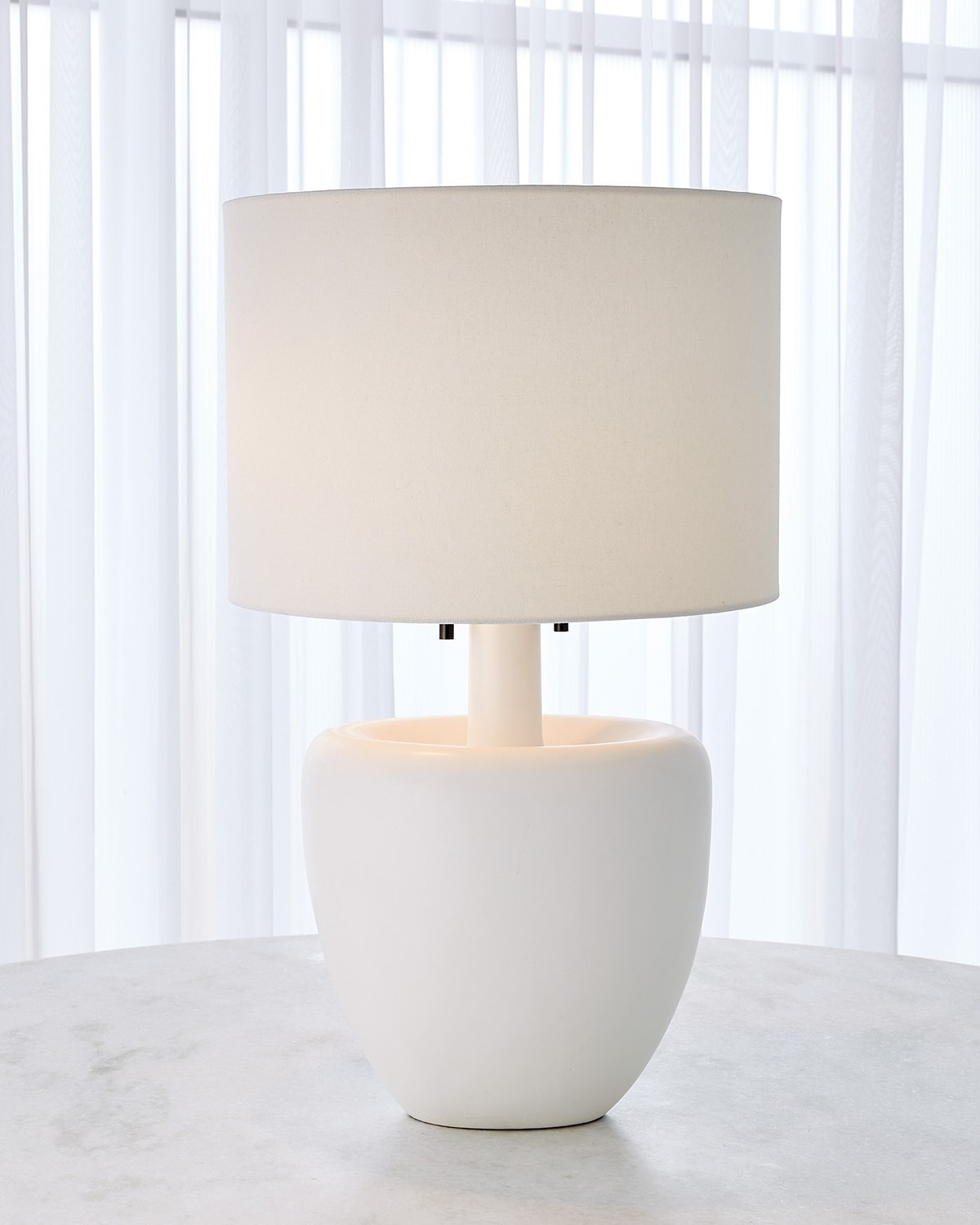 Global Views Impression Lamp In White